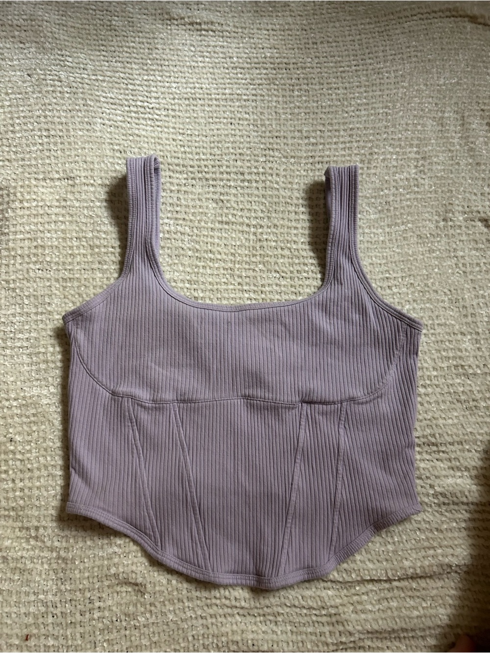 PINK Victoria's Secret Ribbed Lavender Crop Tank